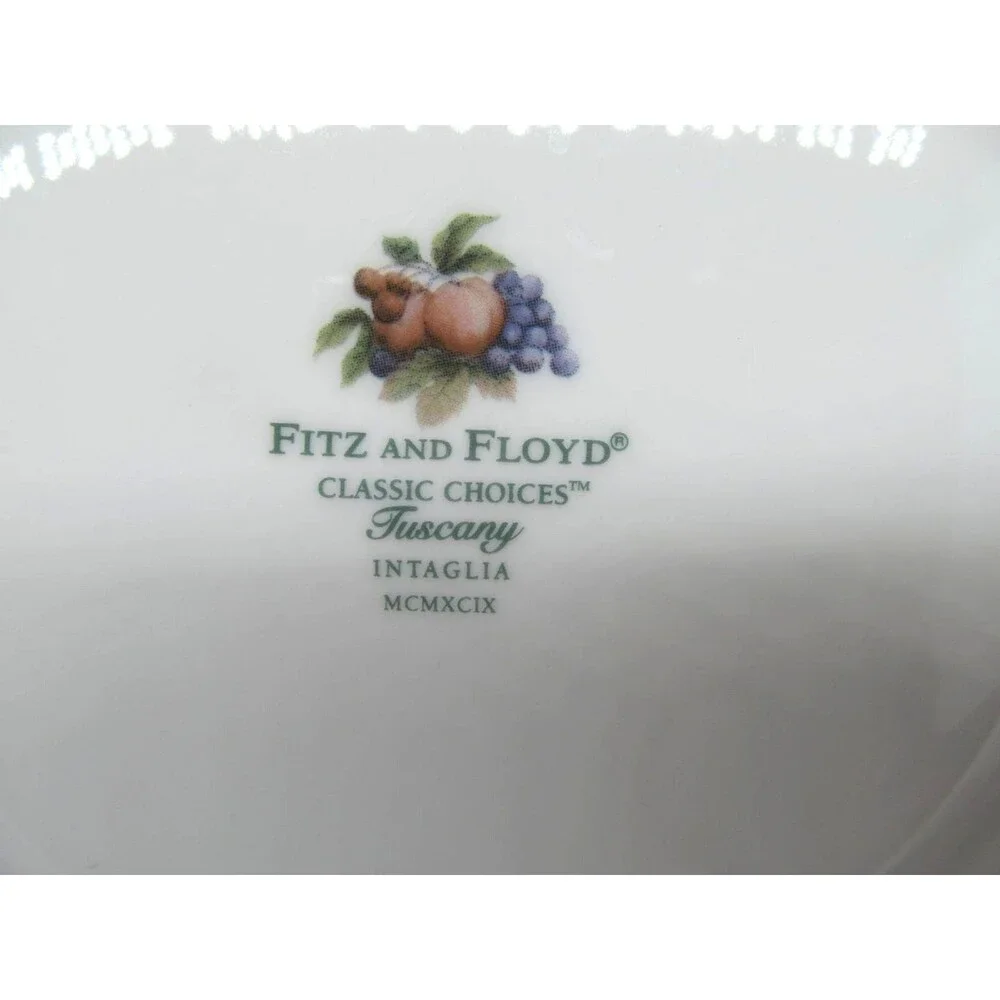 Fitz & Floyd Classic Choices Tuscany Intaglia Salad Plates 9 1/4
